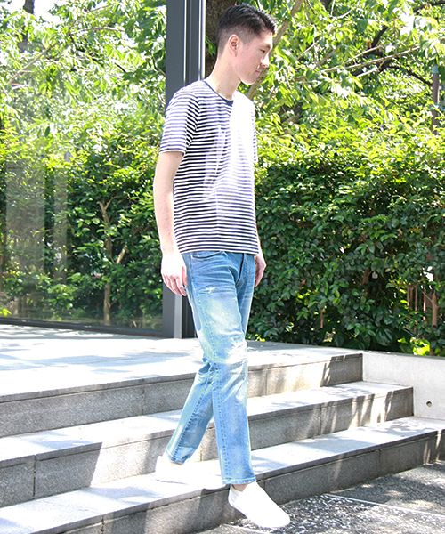 MEN'S MELROSE(メンズメルローズ)の「ストレッチライトオン9分丈デニム(デニムパンツ・メンズ・ライトインディゴブルー/インディゴブルー・LARGE/MEDIUM/X-LARGE/SMALL)」の18枚目の写真