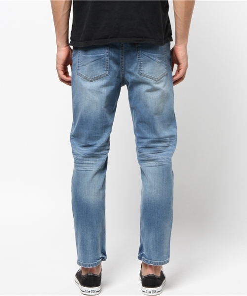 MEN'S MELROSE(メンズメルローズ)の「ストレッチライトオン9分丈デニム(デニムパンツ・メンズ・ライトインディゴブルー/インディゴブルー・LARGE/MEDIUM/X-LARGE/SMALL)」の4枚目の写真
