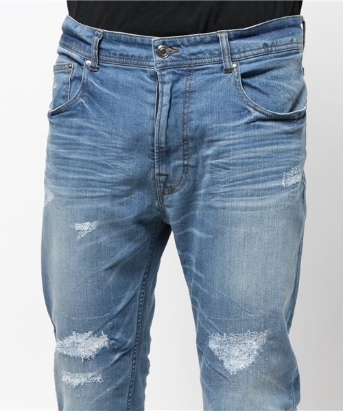 MEN'S MELROSE(メンズメルローズ)の「ストレッチライトオン9分丈デニム(デニムパンツ・メンズ・ライトインディゴブルー/インディゴブルー・LARGE/MEDIUM/X-LARGE/SMALL)」の10枚目の写真