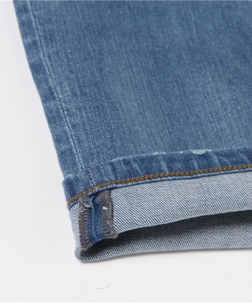 MEN'S MELROSE(メンズメルローズ)の「ストレッチライトオン9分丈デニム(デニムパンツ・メンズ・ライトインディゴブルー/インディゴブルー・LARGE/MEDIUM/X-LARGE/SMALL)」の7枚目の写真