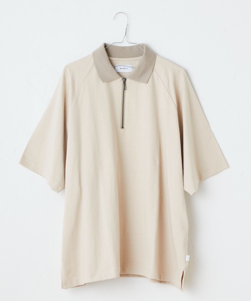 WHIMSIC(ウィムジック)の「【UNISEX/SET UP対応】ヘビーウェイトカットソーポロシャツ(ポロシャツ・メンズ・チャコールグレー/アイボリー・FREE)」の17枚目の写真