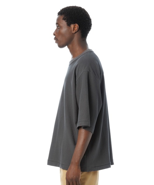 Sandinista(サンディニスタ)の「Block Inlay H-S Tee / ブロックインレー5分袖丈Tシャツ(Tシャツ/カットソー・メンズ・チャコールグレー/ブラック/ネイビー/ホワイト・MEDIUM/LARGE/SMALL)」の5枚目の写真