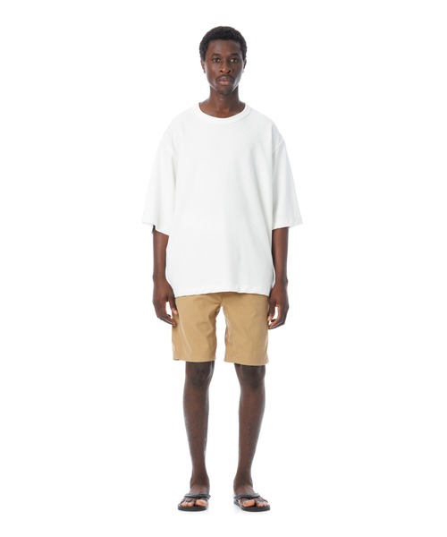 Sandinista(サンディニスタ)の「Block Inlay H-S Tee / ブロックインレー5分袖丈Tシャツ(Tシャツ/カットソー・メンズ・チャコールグレー/ブラック/ネイビー/ホワイト・MEDIUM/LARGE/SMALL)」の7枚目の写真