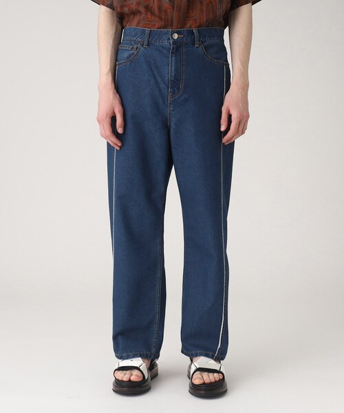 tk.TAKEO KIKUCHI(ティーケータケオキクチ)の「◆フリンジカットデニムパンツ(デニムパンツ・メンズ・チャコールグレー/ブルー・03/02)」の7枚目の写真