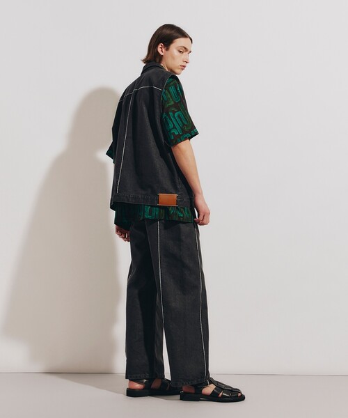 tk.TAKEO KIKUCHI(ティーケータケオキクチ)の「◆フリンジカットデニムパンツ(デニムパンツ・メンズ・チャコールグレー/ブルー・03/02)」の12枚目の写真