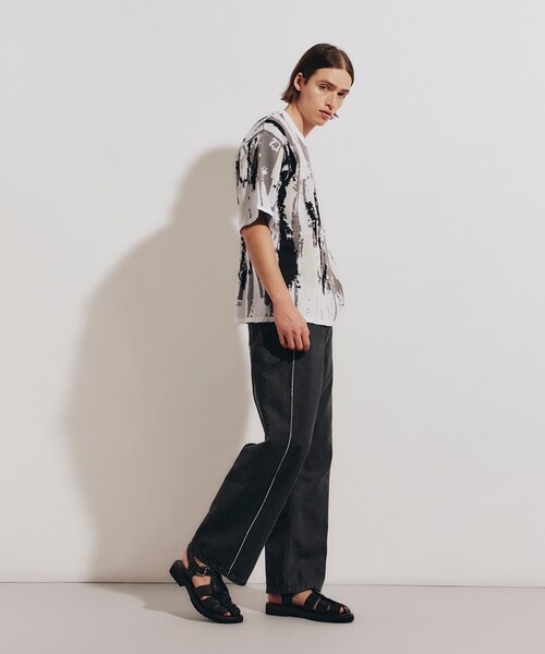 tk.TAKEO KIKUCHI(ティーケータケオキクチ)の「◆フリンジカットデニムパンツ(デニムパンツ・メンズ・チャコールグレー/ブルー・03/02)」の20枚目の写真