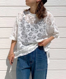 Q | コードレーストップス(Tシャツ/カットソー)