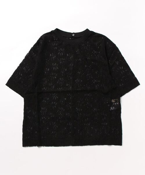 Q（キュー）の「コードレーストップス（Tシャツ/カットソー・レディース・アイボリー/ブラック・MEDIUM）」の4枚目の写真