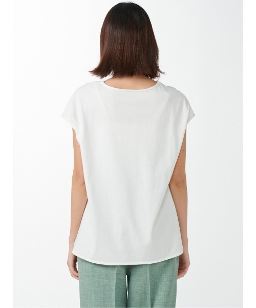 m.f.editorial（エムエフエディトリアル）の「m.f.エディトリアル レディース コットン フレンチスリーブ Tシャツ（Tシャツ/カットソー・レディース・イエロー/ホワイト/ブルー・FREE）」の9枚目の写真