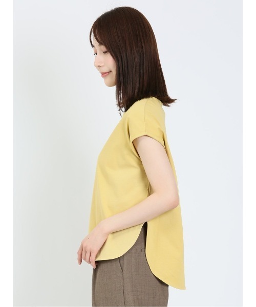 m.f.editorial（エムエフエディトリアル）の「m.f.エディトリアル レディース コットン フレンチスリーブ Tシャツ（Tシャツ/カットソー・レディース・イエロー/ホワイト/ブルー・FREE）」の21枚目の写真