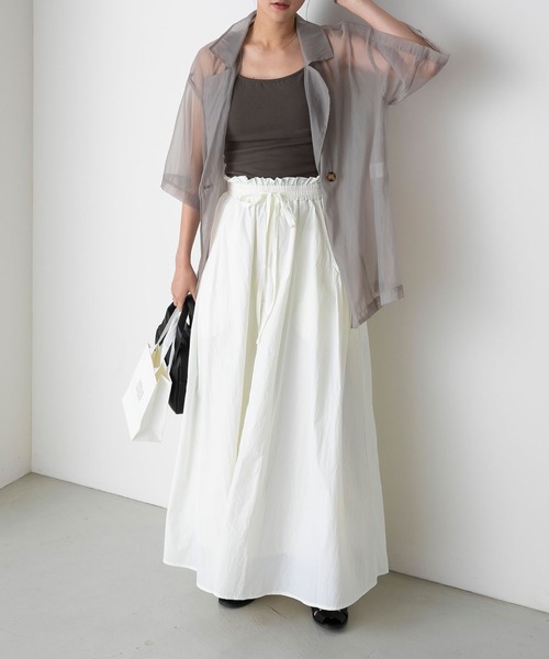 forksy.（フォルクシー）の「【forksy.】ナイロンビッグポケットスカート（スカート・レディース・オフホワイト/ブラック/ピンク・FREE）」の7枚目の写真