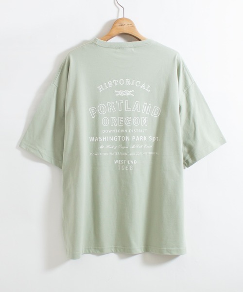 ALL ORDINARIES（オールオーディナリーズ）の「PORTLAND OREGON ビッグＴシャツ（Tシャツ/カットソー・レディース・ホワイト/ピンク/グリーン/サンドベージュ・S/M）」の3枚目の写真