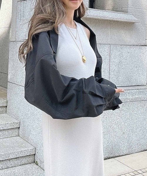 esutoreja（エストレジャ）の「バットウィングスリーブシャツ（シャツ/ブラウス・レディース・ブラック/ホワイト・FREE）」の4枚目の写真