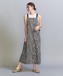 THOUSAND MILE | 【別注】＜THOUSAND MILE＞サロペットカーゴ ゼブラワンピース -撥水加工/ウォッシャブル-(ワンピース)