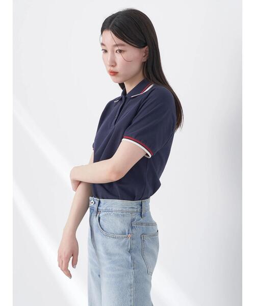 earth music&ecology（アースミュージックアンドエコロジー）の「ハートロゴ刺繍ポロ（シャツ/ブラウス・レディース・レッド/ネイビー/アイボリー/ブルー・S/M）」の7枚目の写真