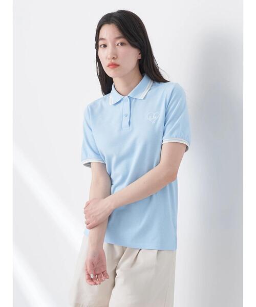 earth music&ecology（アースミュージックアンドエコロジー）の「ハートロゴ刺繍ポロ（シャツ/ブラウス・レディース・レッド/ネイビー/アイボリー/ブルー・S/M）」の17枚目の写真