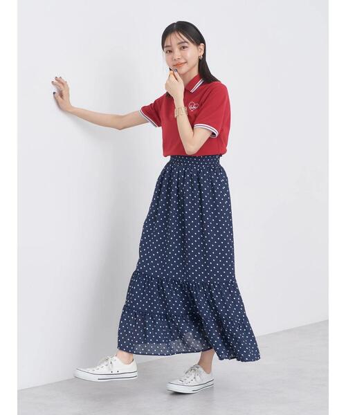 earth music&ecology（アースミュージックアンドエコロジー）の「ハートロゴ刺繍ポロ（シャツ/ブラウス・レディース・レッド/ネイビー/アイボリー/ブルー・S/M）」の16枚目の写真