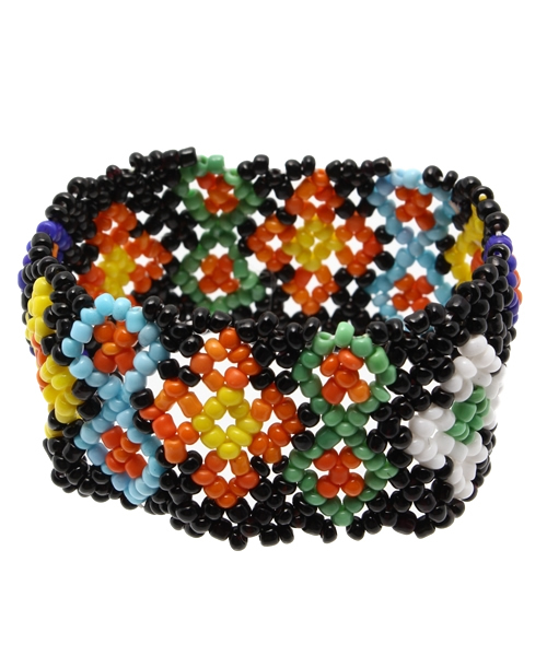 mystic（ミスティック）の「ビーズししゅうゴムブレス（ブレスレット・レディース・その他1/ブラック/ホワイト/オレンジ・ﾌﾘ-）」の5枚目の写真