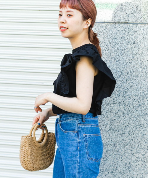 ITEMS URBANRESEARCH(アイテムズ アーバンリサーチ)の「フハクラッフルプルオーバー(Tシャツ/カットソー・レディース・ホワイト/ブラック・FREE)」の15枚目の写真