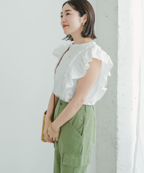 ITEMS URBANRESEARCH(アイテムズ アーバンリサーチ)の「フハクラッフルプルオーバー(Tシャツ/カットソー・レディース・ホワイト/ブラック・FREE)」の21枚目の写真