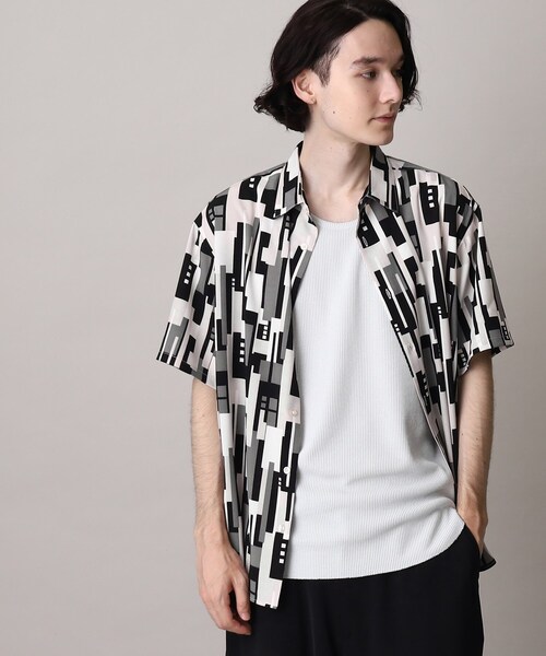 THE SHOP TK (ザ ショップ ティーケー )の「◆レギュラーカラープリント柄シャツ(シャツ/ブラウス・メンズ・ブラック系7/ネイビー系2/グレー系4/ブラック系2・03/02/04)」の15枚目の写真