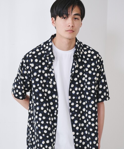 THE SHOP TK (ザ ショップ ティーケー )の「◆レギュラーカラープリント柄シャツ(シャツ/ブラウス・メンズ・ブラック系7/ネイビー系2/グレー系4/ブラック系2・03/02/04)」の9枚目の写真