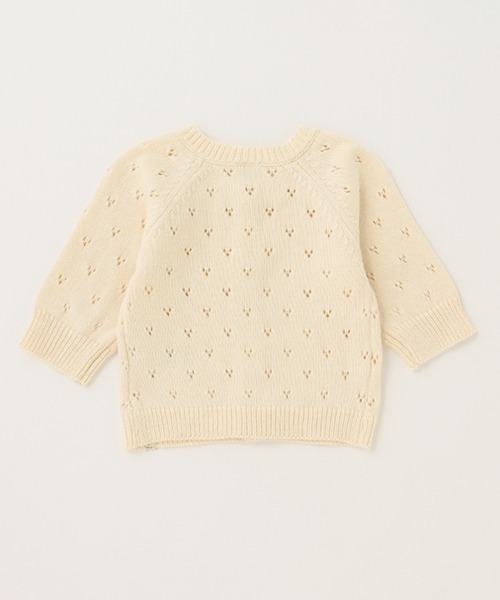 petit main（プティマイン）の「針抜きカーディガン（カーディガン/ボレロ・キッズ・アイボリー/ピンク/ライトグリーン・80ｃｍ/70cm）」の10枚目の写真