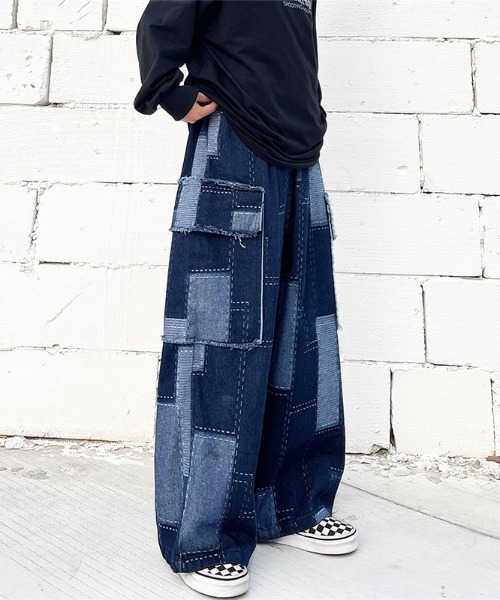【新品】arulle ルーズワイドデニム size 1 Re:EDIT デニム レディース パンツ ワイドデニム ワイド