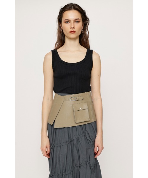 SLY（スライ）の「2WAY DAMAGE CROP TANK 2ウェイ ダメージ クロップド丈 タンクトップ y2k（タンクトップ・レディース・レッド/ブラック/ホワイト・FREE）」の10枚目の写真