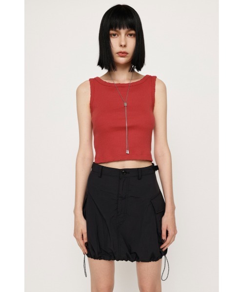 SLY（スライ）の「2WAY DAMAGE CROP TANK 2ウェイ ダメージ クロップド丈 タンクトップ y2k（タンクトップ・レディース・レッド/ブラック/ホワイト・FREE）」の16枚目の写真