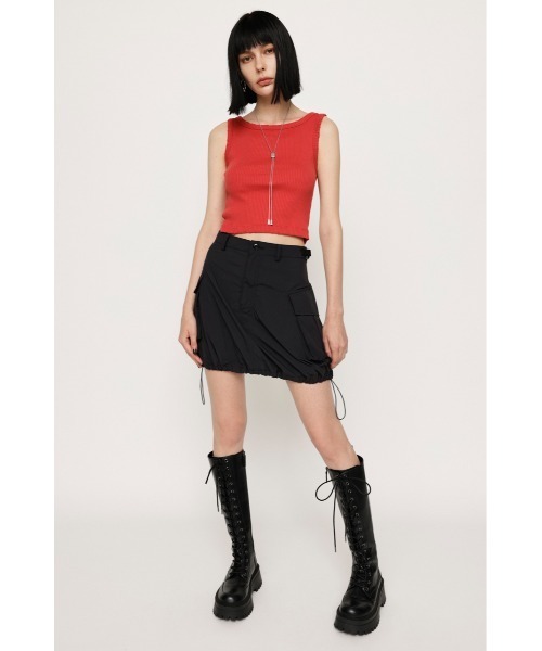 SLY（スライ）の「2WAY DAMAGE CROP TANK 2ウェイ ダメージ クロップド丈 タンクトップ y2k（タンクトップ・レディース・レッド/ブラック/ホワイト・FREE）」の17枚目の写真