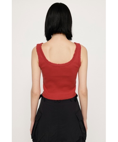 SLY（スライ）の「2WAY DAMAGE CROP TANK 2ウェイ ダメージ クロップド丈 タンクトップ y2k（タンクトップ・レディース・レッド/ブラック/ホワイト・FREE）」の19枚目の写真