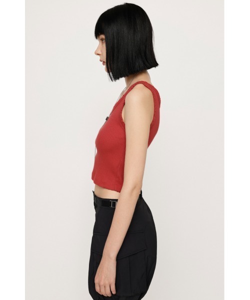 SLY（スライ）の「2WAY DAMAGE CROP TANK 2ウェイ ダメージ クロップド丈 タンクトップ y2k（タンクトップ・レディース・レッド/ブラック/ホワイト・FREE）」の21枚目の写真