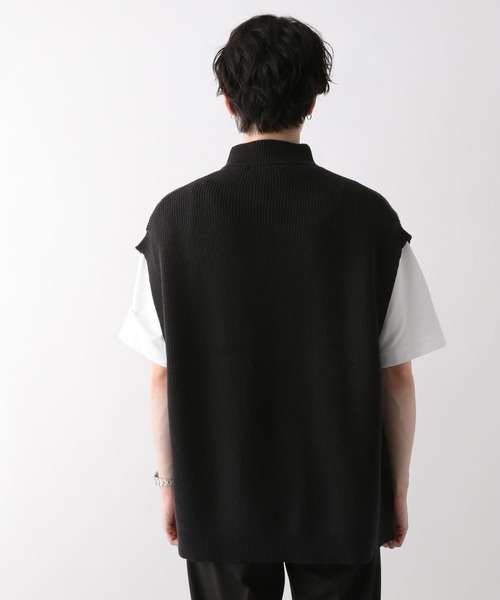 RAGEBLUE(レイジブルー)の「ハーフジップ/モックネックニットベスト(ベスト・メンズ・ホワイト/ブラック/ブラウン・MEDIUM/LARGE)」の8枚目の写真