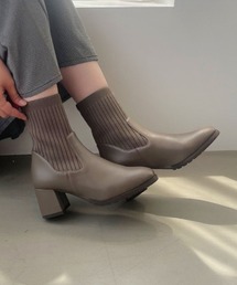 ORiental TRaffic（オリエンタルトラフィック）の「＼ 美脚  ／ スクエアトゥ ニット ヒール ブーツ 31403（ブーツ）」