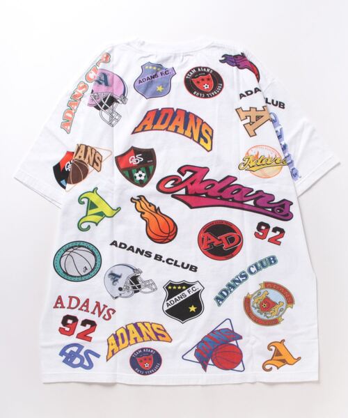 ADANS（アダンス）の「ADANS/アダンス/SPORTS LOGO TEE（Tシャツ/カットソー・メンズ・ホワイト・F）」の2枚目の写真
