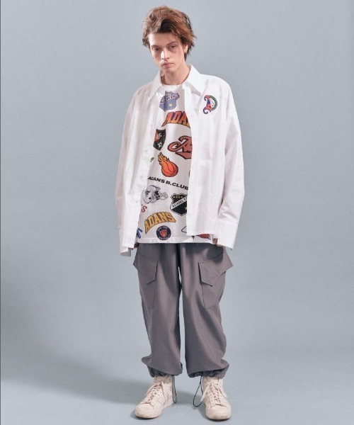 ADANS（アダンス）の「ADANS/アダンス/SPORTS LOGO TEE（Tシャツ/カットソー・メンズ・ホワイト・F）」の4枚目の写真