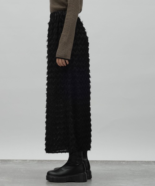 LAKOLE（ラコレ）の「フリンジスカート / 975980（スカート・レディース・アイボリー/ブラック・SMALL/MEDIUM）」の9枚目の写真