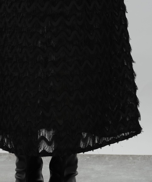 LAKOLE（ラコレ）の「フリンジスカート / 975980（スカート・レディース・アイボリー/ブラック・SMALL/MEDIUM）」の12枚目の写真