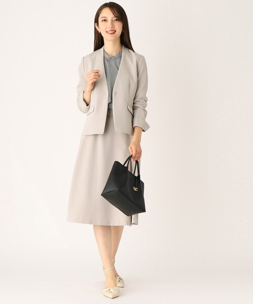 index（インデックス）の「◆セットアップ対応 ストレッチタックフレアスカート/RENU（R）【イージーアイロン/防シワ/洗濯機洗い可】（スカート・レディース・ブルー系その他/ベージュ/ダークブラウン・42/38/36/40）」の12枚目の写真