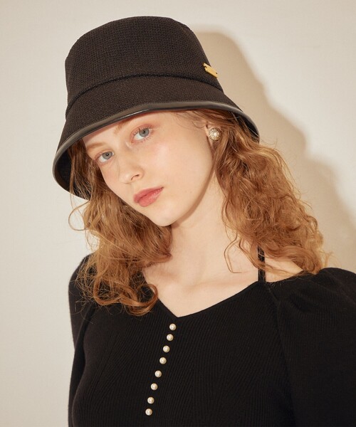 DEICY（デイシー）の「パイピングバケットハット（ハット・レディース・ブラック・FREE）」の6枚目の写真