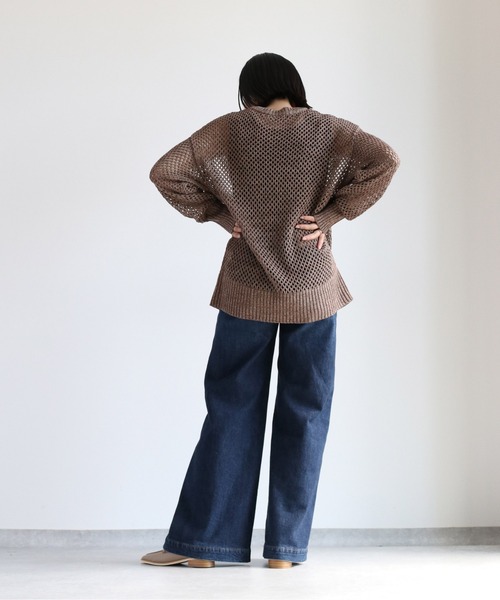 cepo（セポ）の「ミックスカラーシアーニット（ニット/セーター・レディース・ブラウン/ブラック・M）」の17枚目の写真