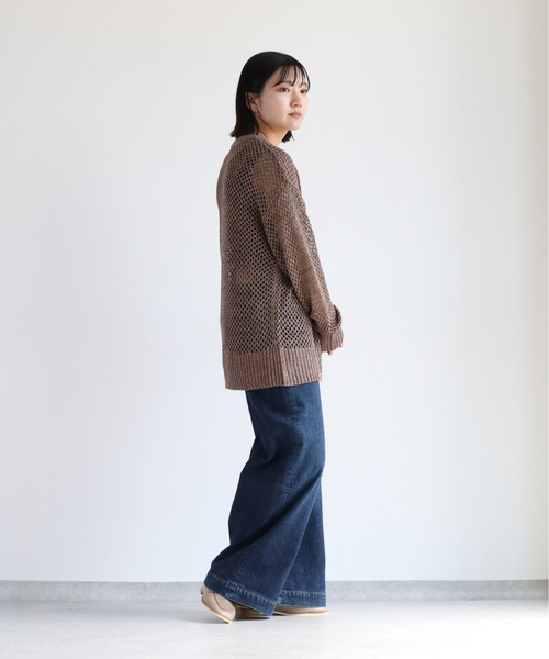 cepo（セポ）の「ミックスカラーシアーニット（ニット/セーター・レディース・ブラウン/ブラック・M）」の16枚目の写真