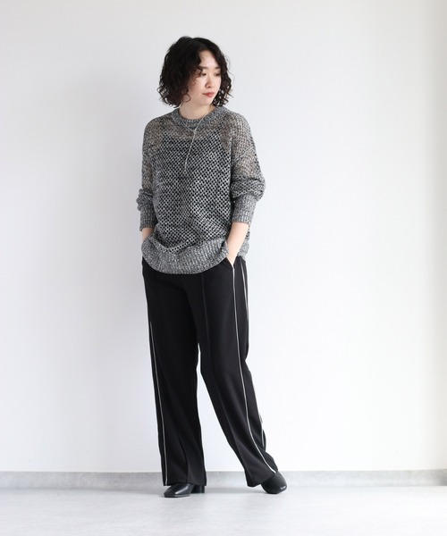 cepo（セポ）の「ミックスカラーシアーニット（ニット/セーター・レディース・ブラウン/ブラック・M）」の7枚目の写真