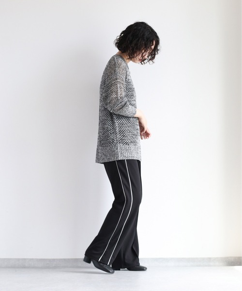 cepo（セポ）の「ミックスカラーシアーニット（ニット/セーター・レディース・ブラウン/ブラック・M）」の9枚目の写真