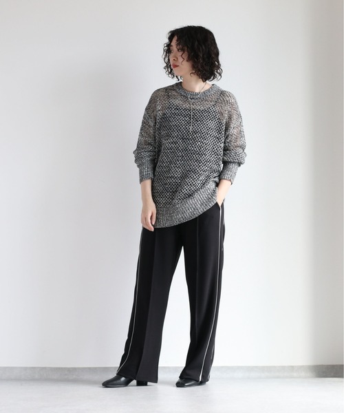 cepo（セポ）の「ミックスカラーシアーニット（ニット/セーター・レディース・ブラウン/ブラック・M）」の8枚目の写真