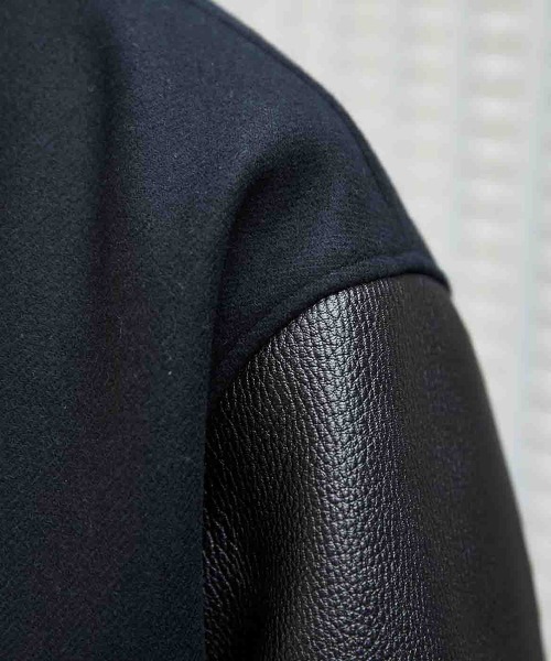 marka（マーカ）の「marka / マーカ：PUFFED AWARD JACKET - wool double cloth -：M23C-18BL01C[COR]（スタジャン・メンズ・ブラック・2）」の8枚目の写真