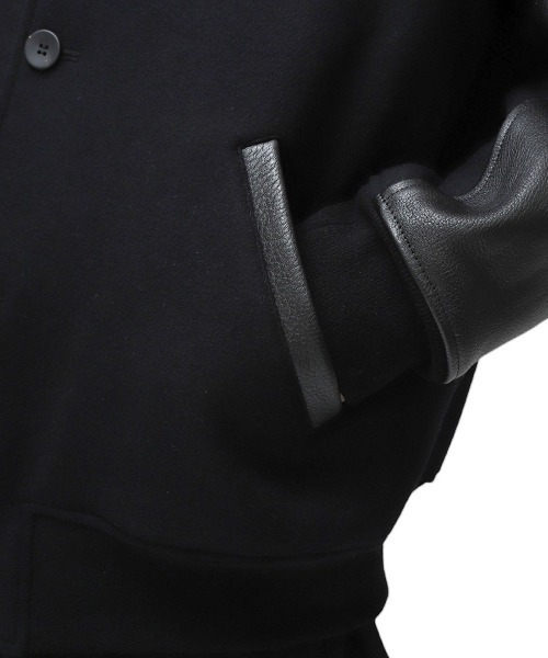 marka（マーカ）の「marka / マーカ：PUFFED AWARD JACKET - wool double cloth -：M23C-18BL01C[COR]（スタジャン・メンズ・ブラック・2）」の21枚目の写真