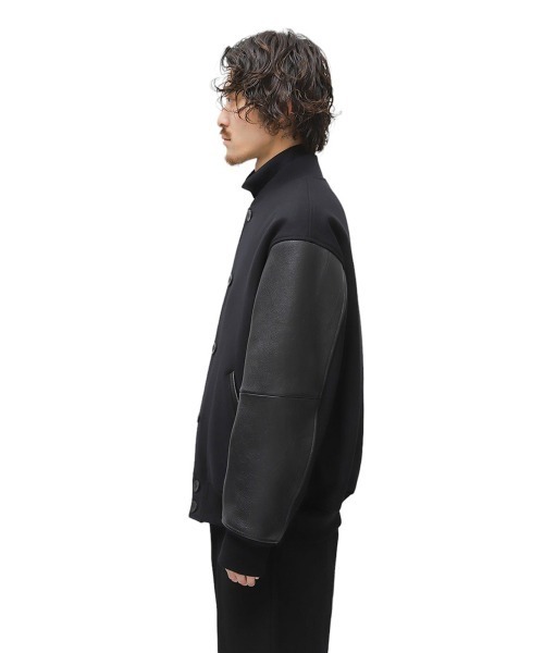 marka（マーカ）の「marka / マーカ：PUFFED AWARD JACKET - wool double cloth -：M23C-18BL01C[COR]（スタジャン・メンズ・ブラック・2）」の16枚目の写真