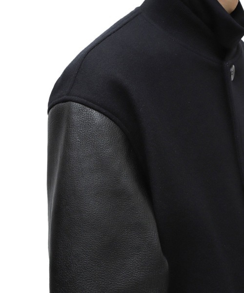 marka（マーカ）の「marka / マーカ：PUFFED AWARD JACKET - wool double cloth -：M23C-18BL01C[COR]（スタジャン・メンズ・ブラック・2）」の20枚目の写真